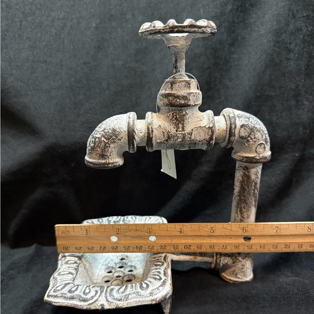 Farmhouse Decor Vintage Style Faucet Soap Dish - Picture 6 of 7